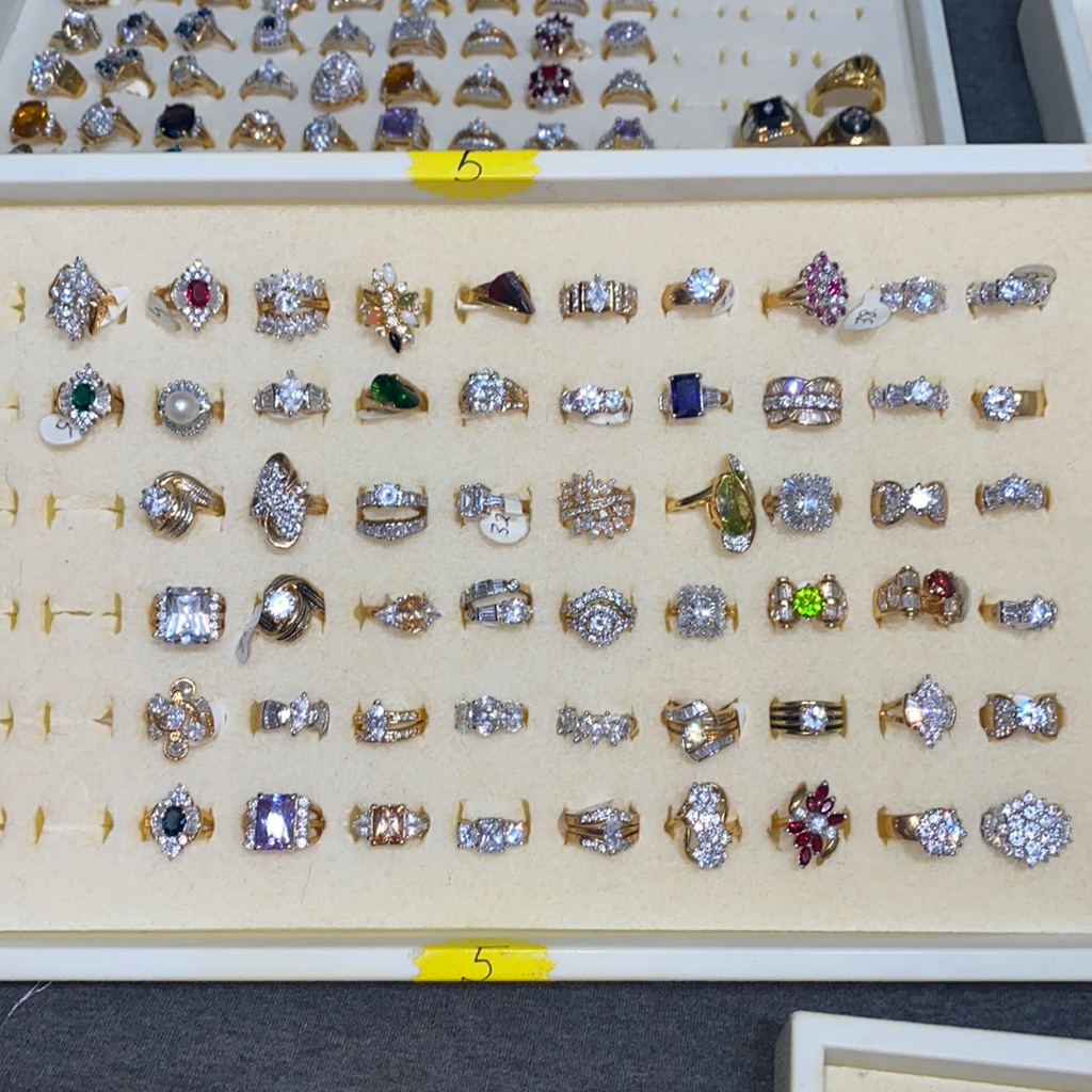 18k Gold Rings Plated With Rhodium